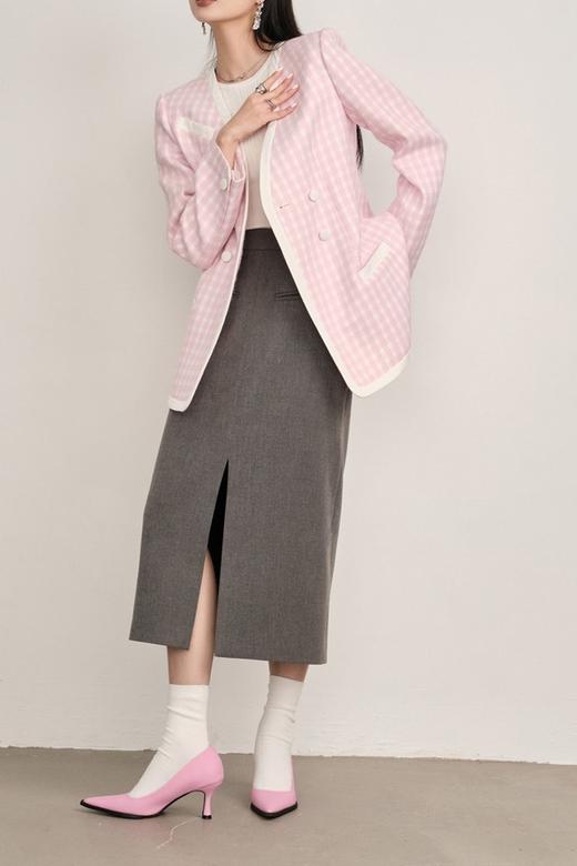 Stay2Weeks 粉色格纹气质小香风外套 17791 商品图4