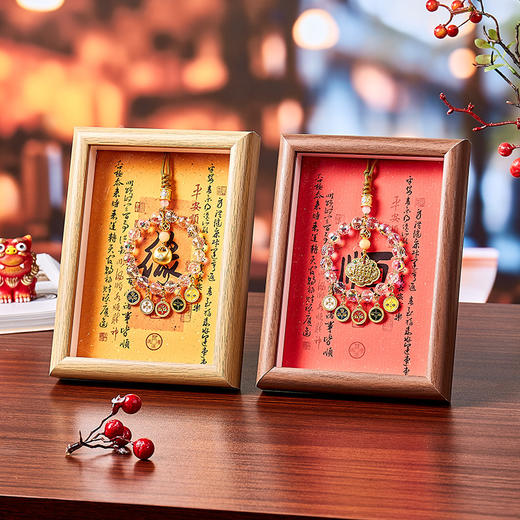 【金色吊坠！寓意好运】招财礼品旅游纪念品文创相框摆件摆件抖音小红书商务送礼伴手礼。ry 商品图2