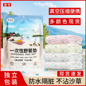 【防水防潮！不沾花草】一次性野餐垫隔脏户外露营防潮垫加厚双人防水防油沙滩垫草坪野营垫子。