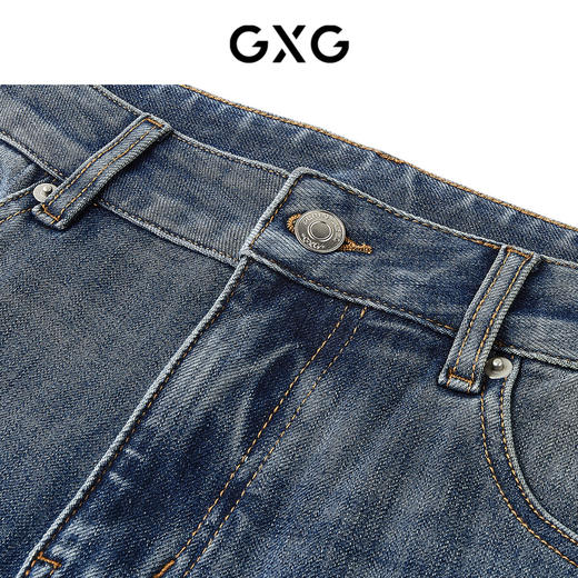 GXG男装 冬季热卖柔软舒适保暖经典直筒牛仔裤男长裤 商品图2