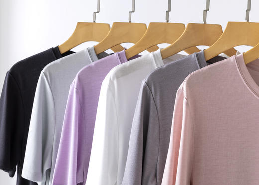 【高品质私服】【醋酸纤维圆领短袖T恤】水柔工艺，透气清爽，利落有型，上身有骨感不软塌YS88064-CC 商品图2