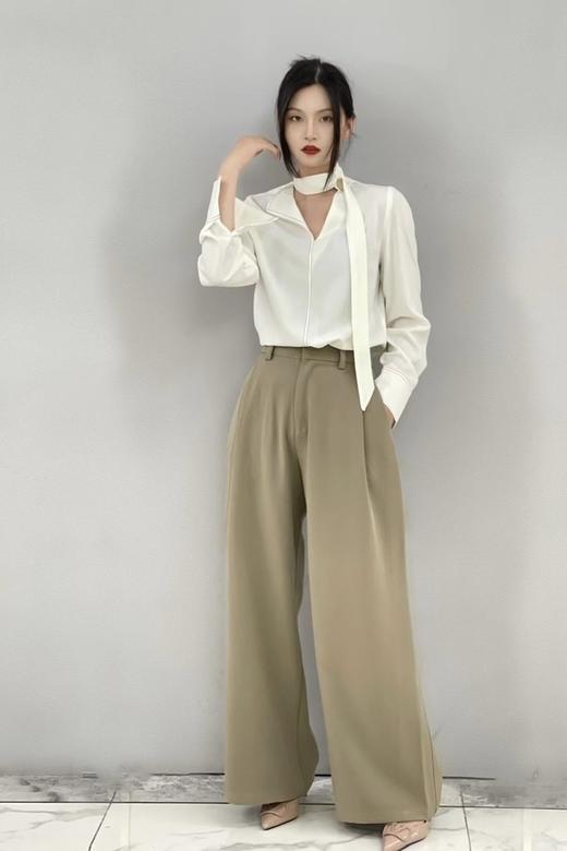 Le Malene 卡其阔腿垂感长裤 17801 商品图2