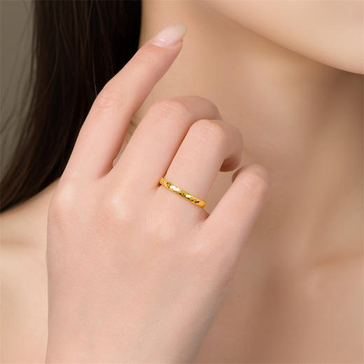 【积分抵值】高光系列黄金戒指简约足金戒指女士礼物MEMORA诗普琳LR444411 商品图2