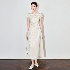 【高货wl】全新升级【铂金会员330/天猫439/差价109】(99157) 洛诗琳新中式国风旗袍连衣裙雅致高级感浮雕提花裙子套装