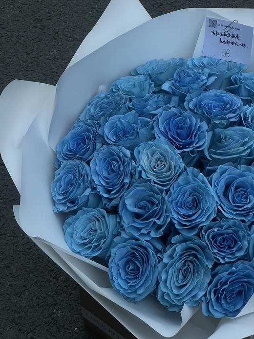厄瓜多尔进口染色Blue Bell蓝色铃铛
玫瑰花10支 商品图2