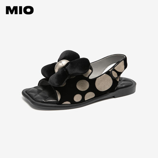 MIO米奥法式凉鞋女休闲魔术贴波点复古时装外穿凉拖M253131945 商品图0