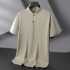 【封口款】【DDP】大依优型大码小立领盘扣短袖衬衫肥佬时尚半袖衬衣中国风夏装男士加肥加大码 商品缩略图0