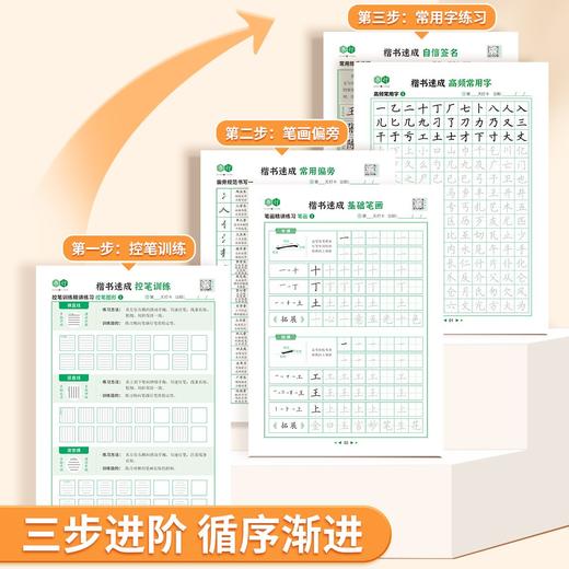 楷书速成字帖零基础入门成人字帖专用偏旁笔画大学生练字控笔训练 商品图2
