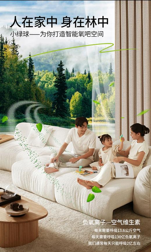 【多妈团购除醛森氧小绿球】天然活性移动氧吧  除醛除异味+释放负氧离子 富含30亿小球藻，一罐用恒久 24h除醛率高达98%，持久高效分解-和信泰达 商品图5
