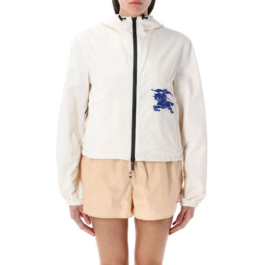 BURBERRY 巴宝莉 女士马术骑士徽标连帽外套 米色 8105360 B7264 商品图0