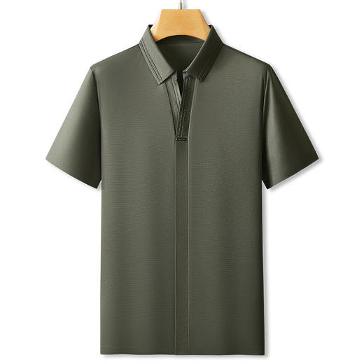 【冰丝】【DPF】大依优型大码封口款短袖POLO衫肥佬时尚运动休闲冰丝半袖体恤夏季男士加肥加大码 商品图0