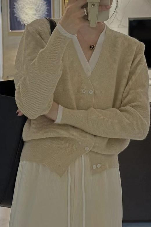 ESTELLICA 卡其杏色拼接针织上衣 17781 商品图2