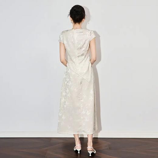 【高货wl】全新升级【铂金会员330/天猫439/差价109】(99157) 洛诗琳新中式国风旗袍连衣裙雅致高级感浮雕提花裙子套装 商品图1