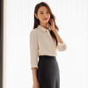玳莎简约重磅真丝衬衫女通勤气质七分袖方领上衣2025年春季新款  FA31310 商品缩略图1