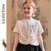littletime女童t恤法式优雅2025夏季洋气韩版儿童纯棉宽松短袖 商品缩略图2