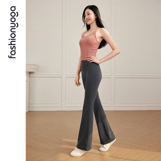 凡圣瑜伽金标裸感系列无尴尬线喇叭长裤/九分裤FC14976W 商品图3