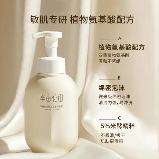 半亩花田米酵氨基酸泡泡洁面慕斯-去外盒版500g 商品图4
