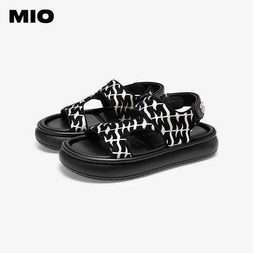 MIO米奥勃肯凉鞋女M字平底厚底沙滩度假外穿一脚蹬M253131422 商品图2