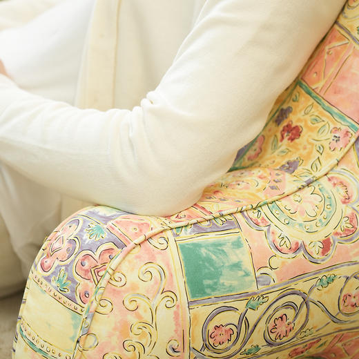 写意彩绘系列多功能颈枕护腰靠床头靠垫软包大靠背高级感腰靠卧室可拆洗 商品图4