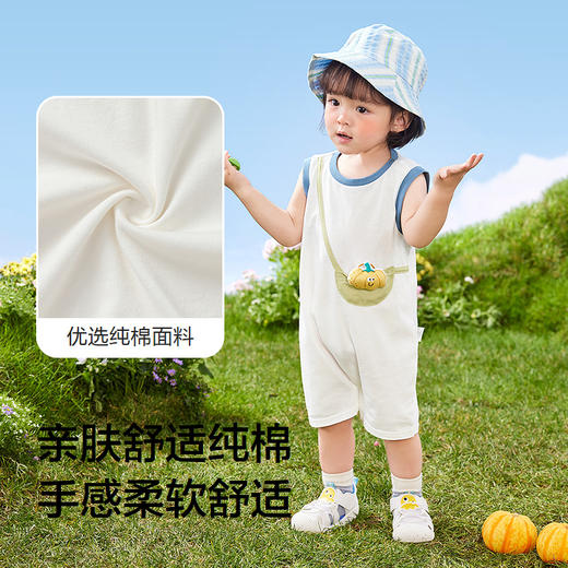 巴拉巴拉宝宝连体衣新生儿外出哈衣爬服2025新款夏装全棉舒适可爱 商品图3