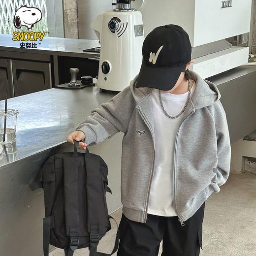 【清仓捡漏】【130-160】【史努比】男童春秋连帽外套运动开衫 商品图3