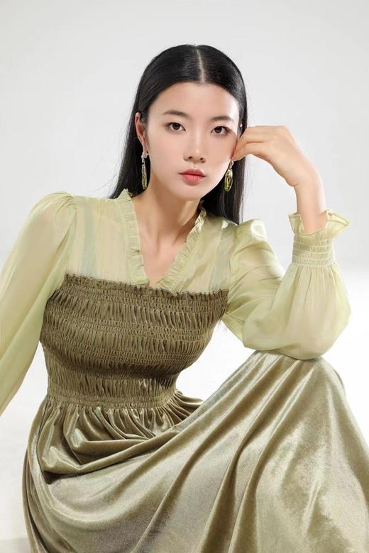 L.Fleuri 复古V领法式茶歇连衣裙 17808 商品图2