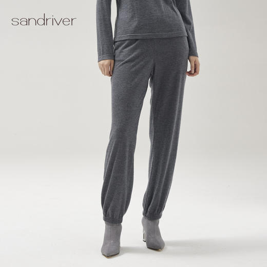 西藏精纺羊绒女运动休闲裤SJF96K375N 商品图2