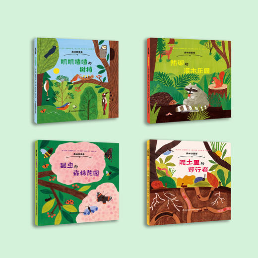 《森林四重奏》（全4册）：《叽叽喳喳的树梢》《热闹的灌木乐园》《昆虫的森林花园》《泥土里的穿行者》 商品图1