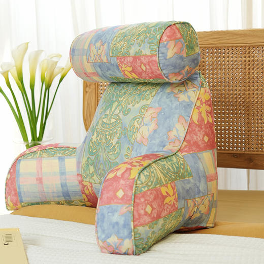 写意彩绘系列多功能颈枕护腰靠床头靠垫软包大靠背高级感腰靠卧室可拆洗 商品图1