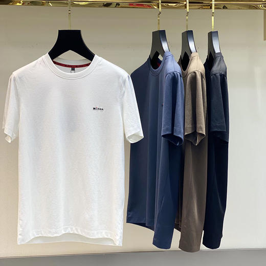 春夏新款圆领休闲纯色字母薄款顺滑薄款短袖男T恤    YH-Y-Y25178* 商品图1