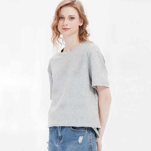 岸纾 双面新疆长绒棉短袖T恤230g（6色可选）情侣款短袖经典圆领简约设计T1252 商品图1