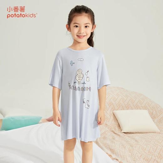 【特价爆款】小番薯PotatoKids儿童莫代尔家居服睡衣睡裙罩衫 商品图3