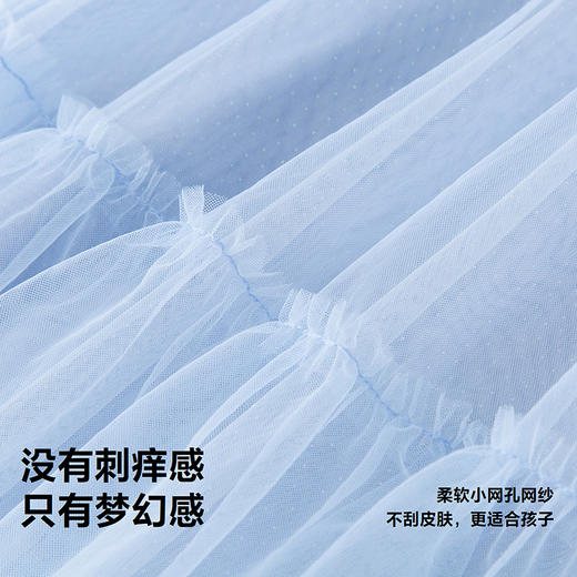 迷你巴拉女童宝宝国风甜美网纱连衣裙2025春季新品 商品图3