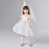 笛莎Deesha 童装女童连衣裙2025夏新款女童优雅公主绣花飞袖装饰网纱礼服裙 商品缩略图2