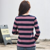 百媚生 条纹长袖T恤棉质圆领上衣9898 商品缩略图3