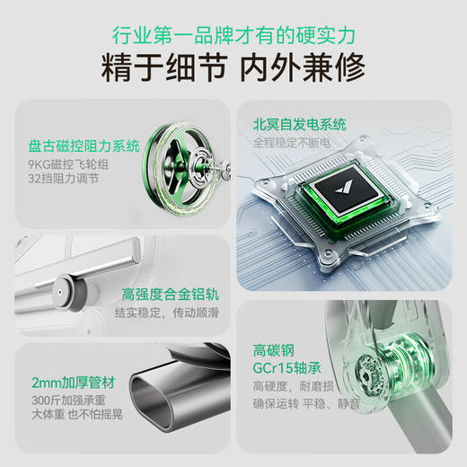 麦瑞克（MERACH）椭圆机家用智能椭圆仪太空漫步爬楼踏步机健身运动器材蜗牛L 42CM大步距-磁控阻力调节 商品图6