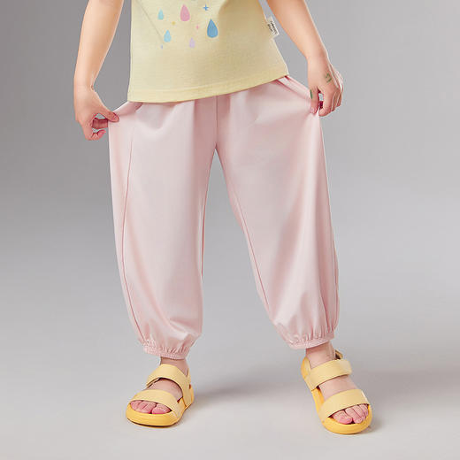 笛莎Deesha 童装女童裤子2025夏新款女童萌趣可爱木耳边防晒长裤 商品图4