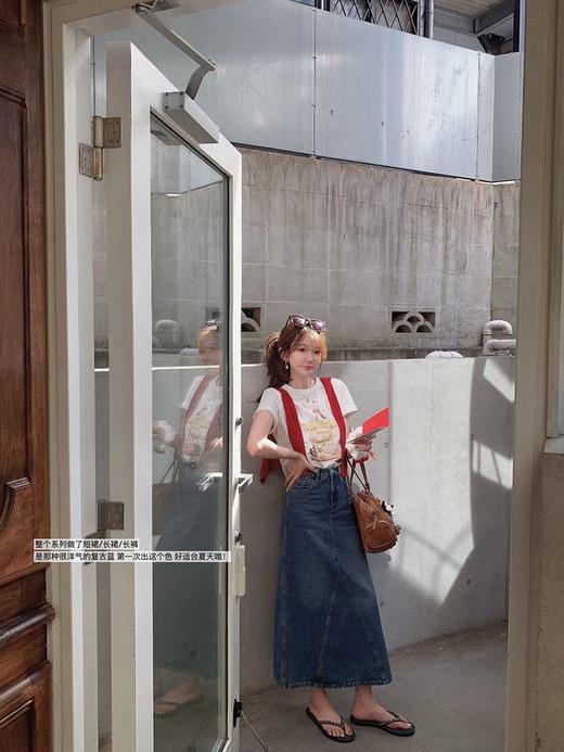 金蘑菇菇 Denim blue爱心牛仔的夏天/牛仔半裙&牛仔裤&短裤夏季女 商品图3