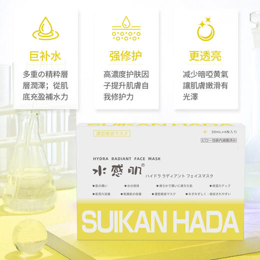 【正品直售】日本水感肌水光面膜30ml*4片 补水美白修复养出素颜女神肌 商品图1