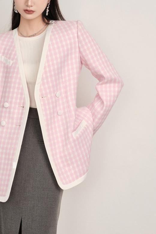 Stay2Weeks 粉色格纹气质小香风外套 17791 商品图2