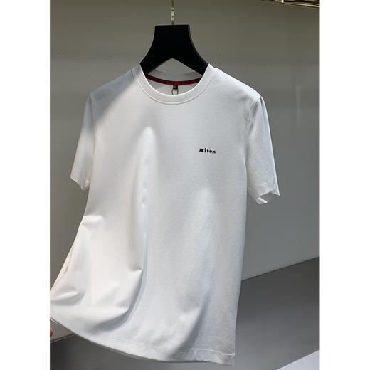 春夏新款圆领休闲纯色字母薄款顺滑薄款短袖男T恤    YH-Y-Y25178* 商品图2