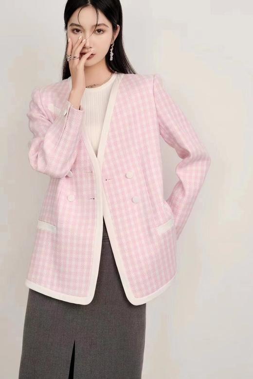 Stay2Weeks 粉色格纹气质小香风外套 17791 商品图1