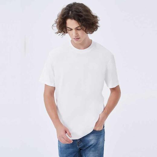 岸纾 索罗娜新疆长绒棉圆领短袖T恤260克（8色可选）T1255 商品图0