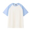 【任选两件】美式复古纯棉插肩短袖T恤男女春夏新款重磅休闲宽松撞色情侣上衣 商品缩略图5