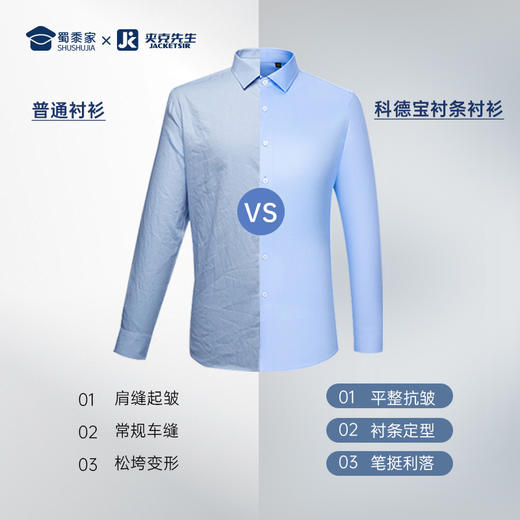 【200支免烫长袖/短袖衬衫】商务通勤衬衫男士修身衬衣CT406 商品图3