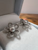 312-2 立体重工 纯银五瓣花朵 闪到无法聚焦的淡水akoya 梨花耳钉 商品缩略图2