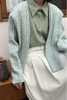 LNNNS 绿色拼接衬衫针织上衣 17818 商品缩略图3