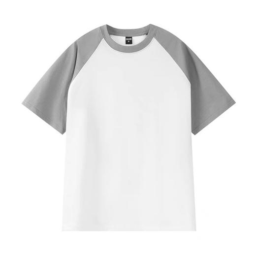 【任选两件】美式复古纯棉插肩短袖T恤男女春夏新款重磅休闲宽松撞色情侣上衣 商品图8