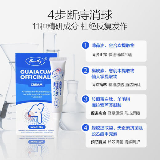 【美国原装进口】Breathy舒痔清 四步断痔消球 美国研发 品质保障 多重权威认证与奖项 温和安全 无刺激成分 20g支 商品图2