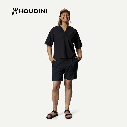 HOUDINI胡丁尼 Cosmo Top都市 女户外吸湿快干翻领衬衫短袖T恤 商品图4